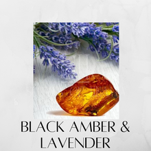 Load image into Gallery viewer, Black Amber & Lavender Scented Candles
