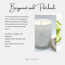 Load image into Gallery viewer, Bergamot and Patchouli Scented Candles
