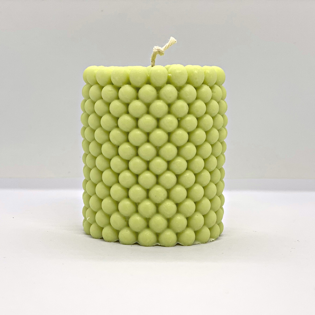 Tall Bubble Candle - Lime Green