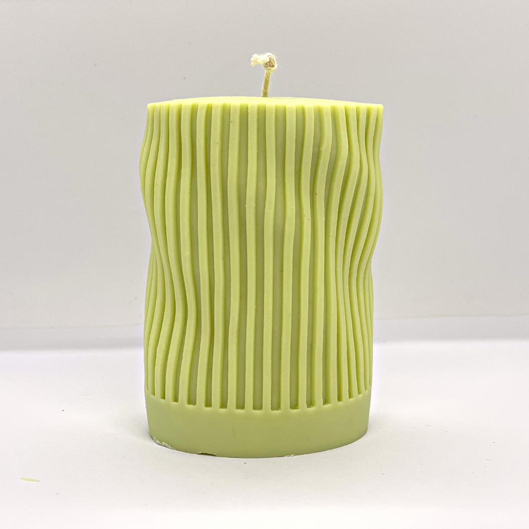 Tall Lines Candle - Lime Green