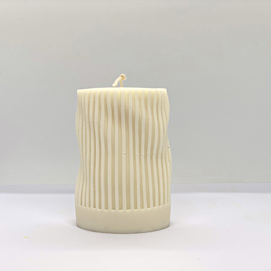 Tall Lines Candle - Natural