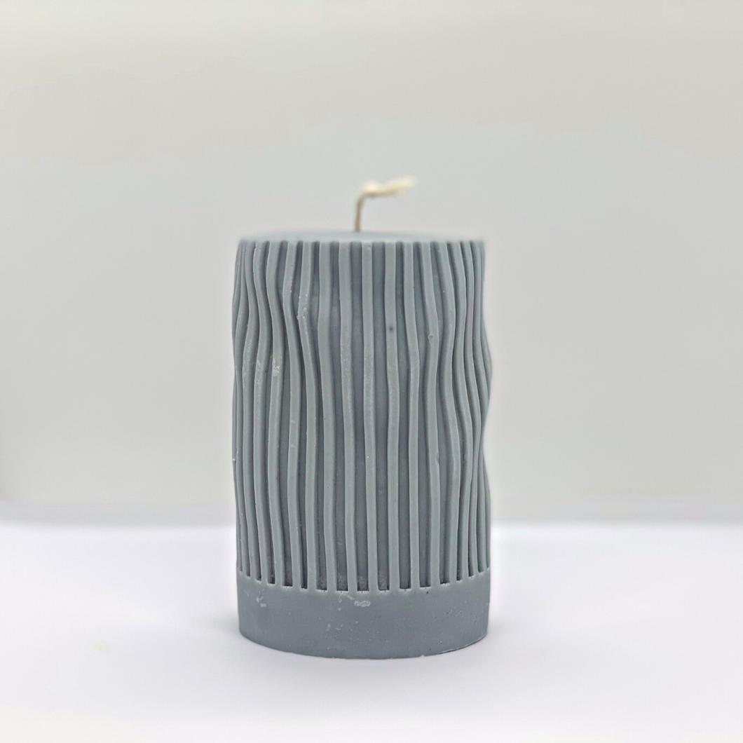 Tall Lines Candle - Grey