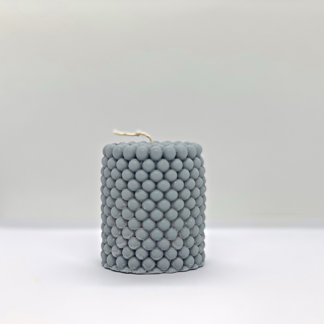 Tall Bubble Candle - Grey