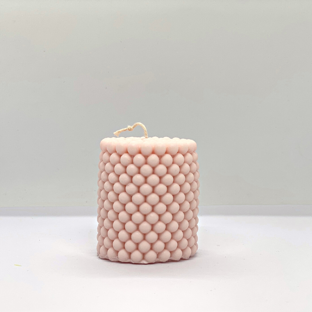 Tall Bubble Candle - Pink