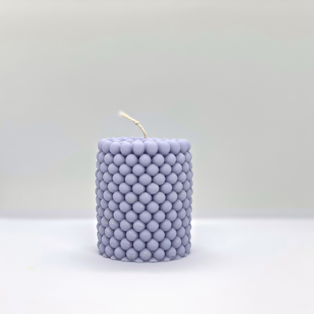 Tall Bubble Candle - Purple