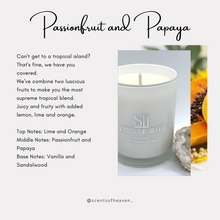 Load image into Gallery viewer, Passionfruit and Papaya Scented Candles