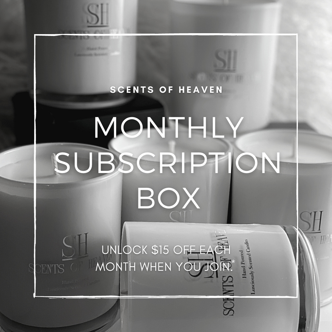 Scents of Heaven Monthly Subscription Box - Save $15 each month.