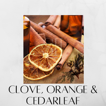 Load image into Gallery viewer, Clove, Orange & Cedarleaf Scented Candles