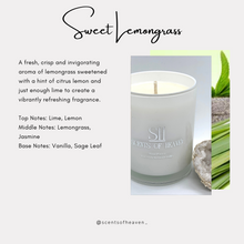 Load image into Gallery viewer, Sweet Lemongrass Scented Candles