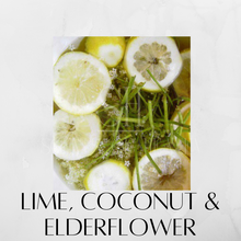Load image into Gallery viewer, Lime, Coconut & Elderflower Scented Candles