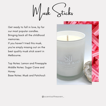 Load image into Gallery viewer, Musk Sticks Scented Candles