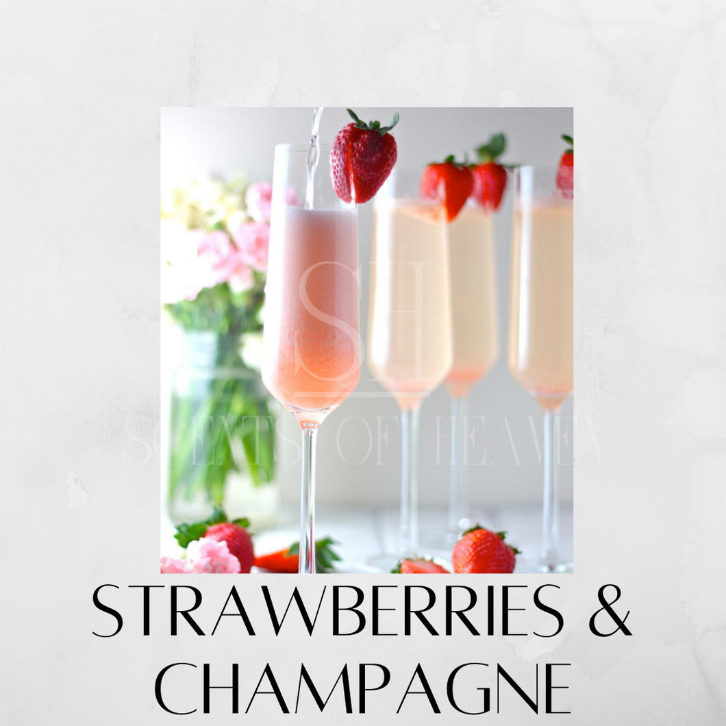 Champagne and Strawberries Scented Candles